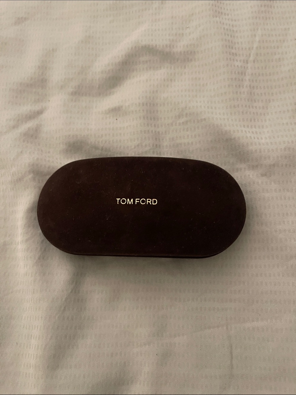 Tom Ford Velvet Sunglasses Case in Dark Brown